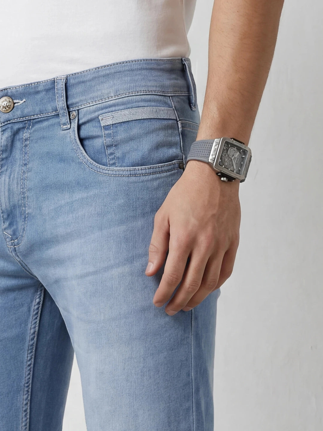 Classic Slim Fit Denim Jeans | Light Blue