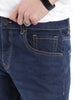 Durable Slim Fit Dark Blue Jeans