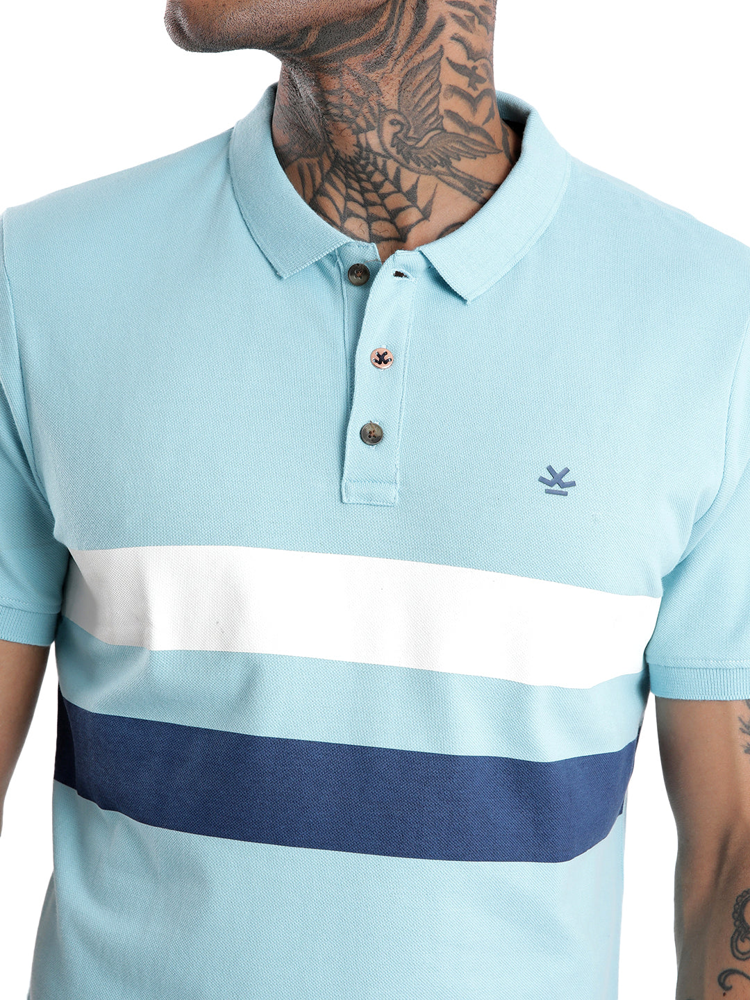 Classic Stripes Printed Polo T-Shirt