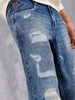 Distressed Loose Fit Jeans | Med Stone