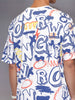 All-over print oversized T-shirt | White