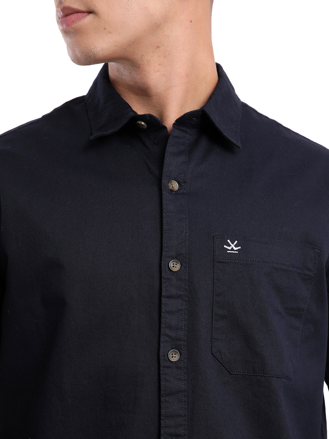 Urban Solid Navy Long Sleeve Shirt