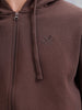 Men's Solid Zip-Up Hoodie Sweatshirt | Java