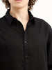 Solid Comfort Fit Textured Shirt | Black