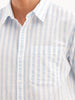 Regular Fit Full Sleeve Striped Shirt | Light Blue