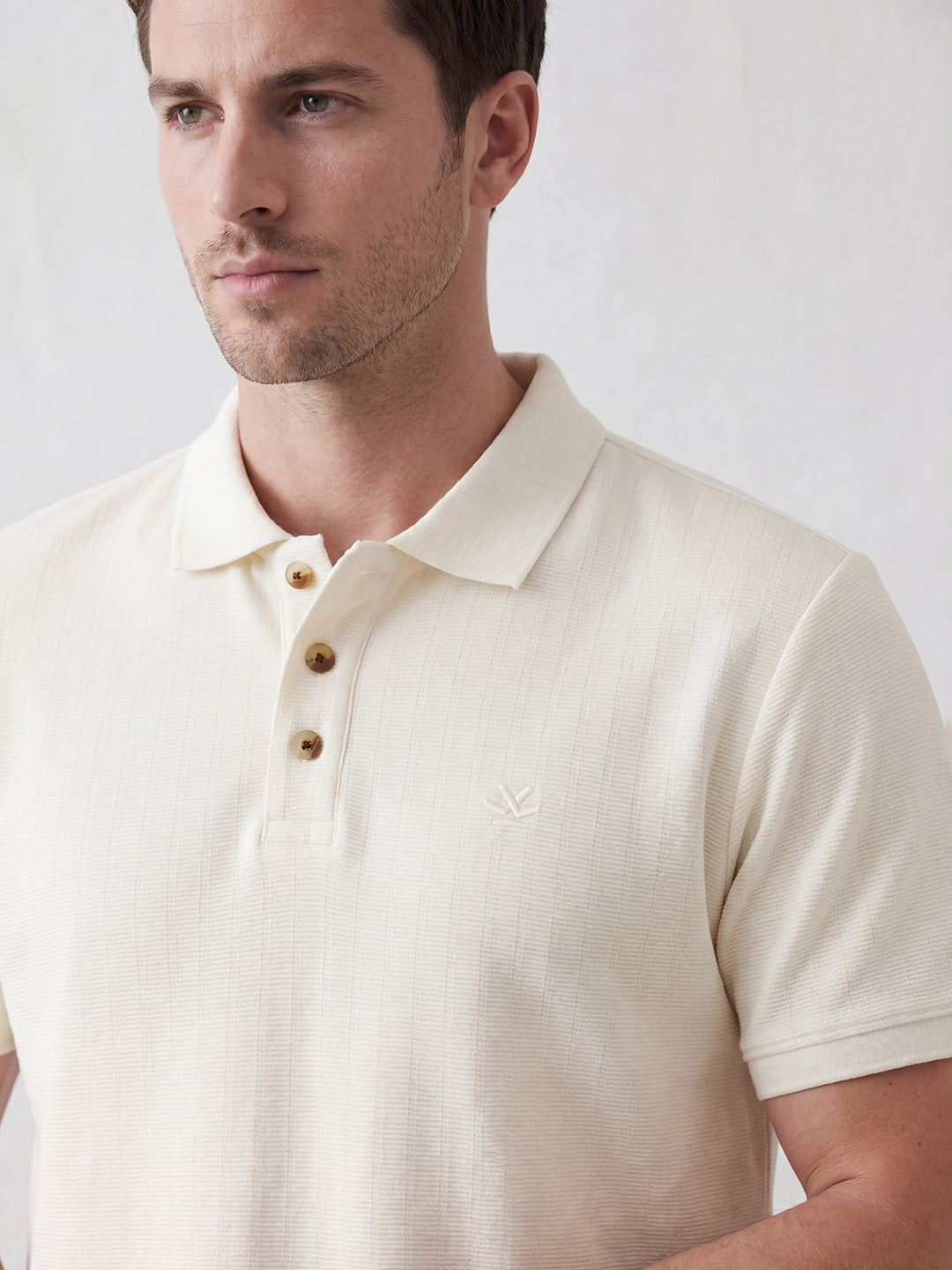 Slim Fit Half Sleeve Shirt | Off White