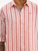 Classic Slim Fit Striped Shirt | Red