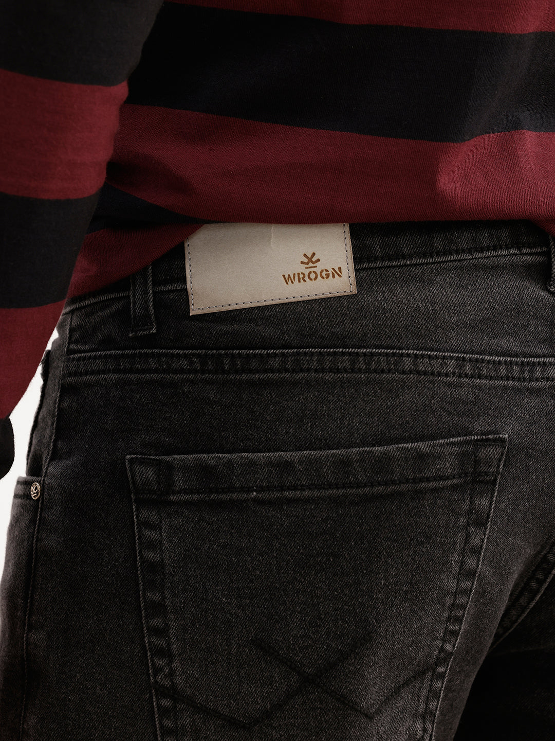 Faded Slim Fit Denim Jeans | Dark Grey