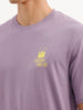 Comfort Fit Placement Printed T-Shirt  | Purple