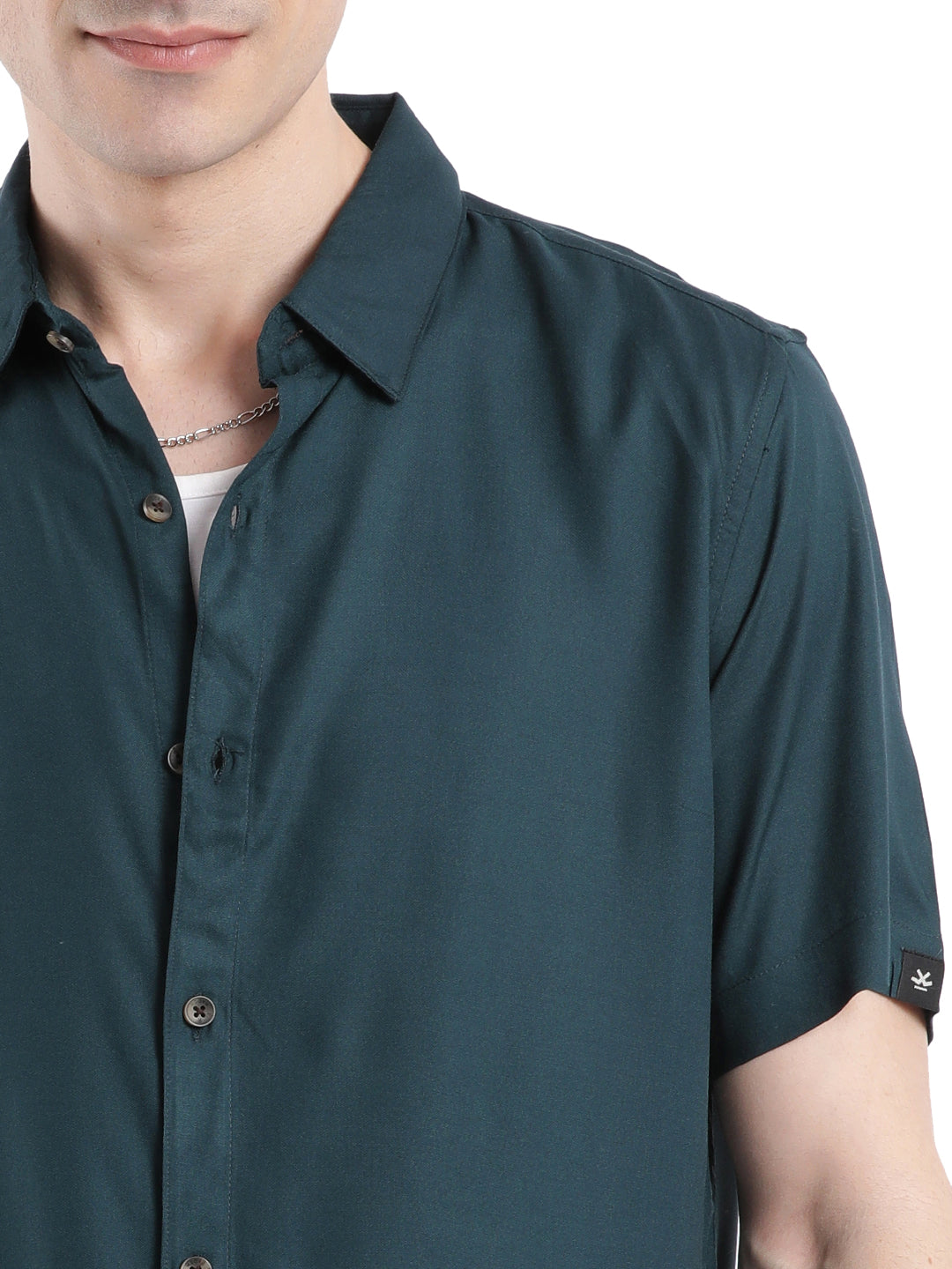 Deep Teal Viscose Shirt