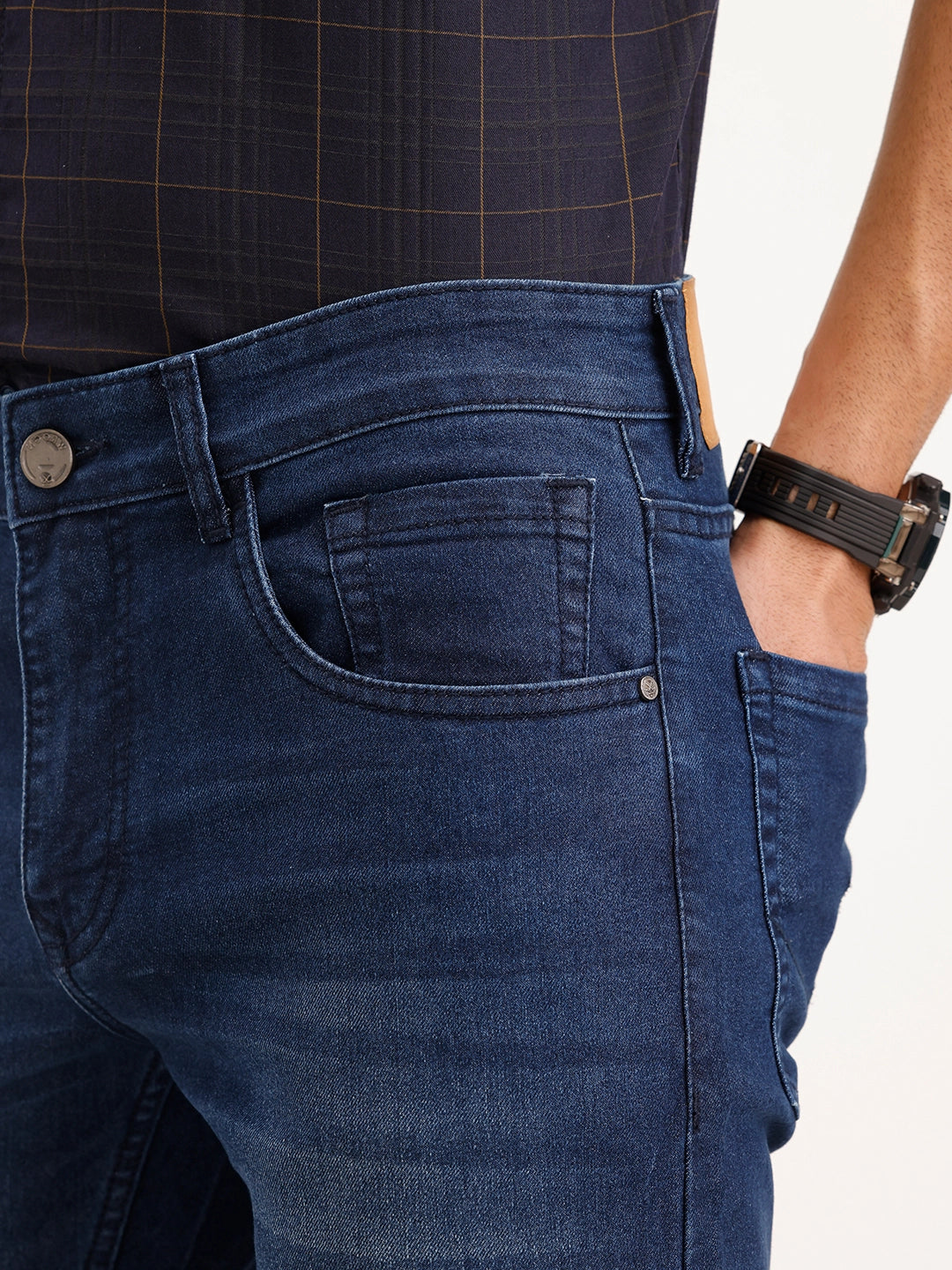 Slim Fit Faded Denim Jeans | Blue