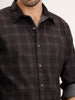 Slim Fit Checkered Shirt | Black