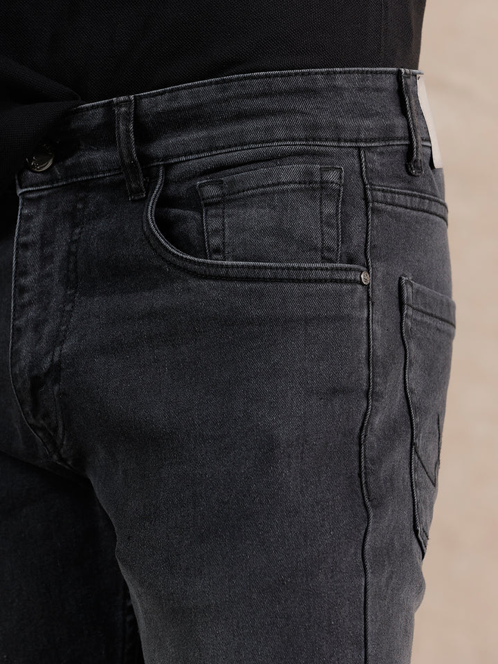 Heavy Fade Slim Fit Jeans | Dark Grey