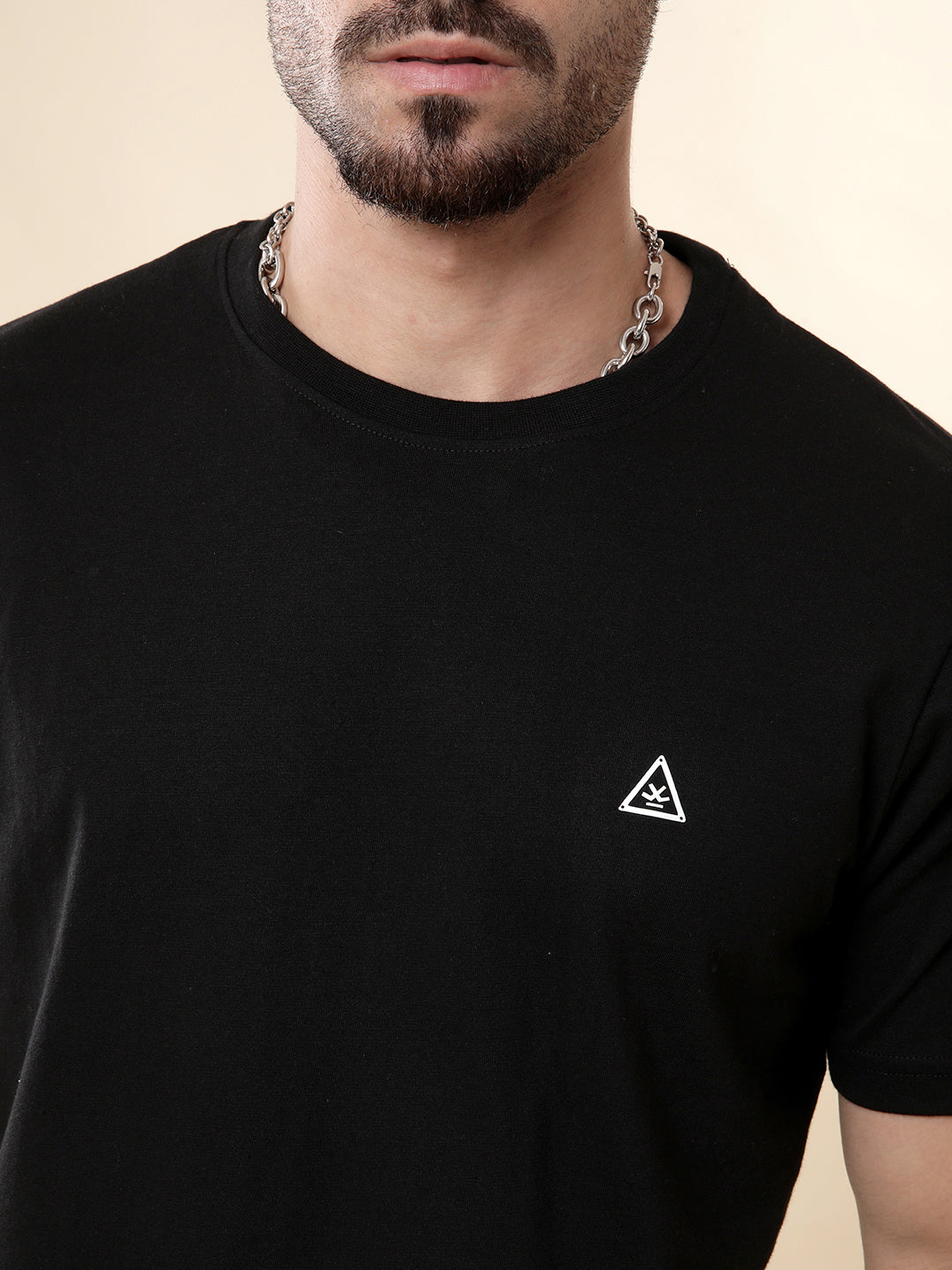 Black Mode Crew Neck T-Shirt