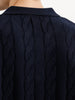 Solid Oversized Fit Cable Knitted Sweater | Blue | WSW02FSOS1084W