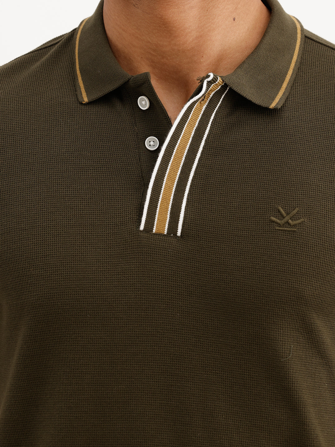 Slim Fit Tipping Collar Polo T-Shirt | Olive | WPT02HSSL1209S