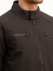 Solid Regular Fit Jacket | Black