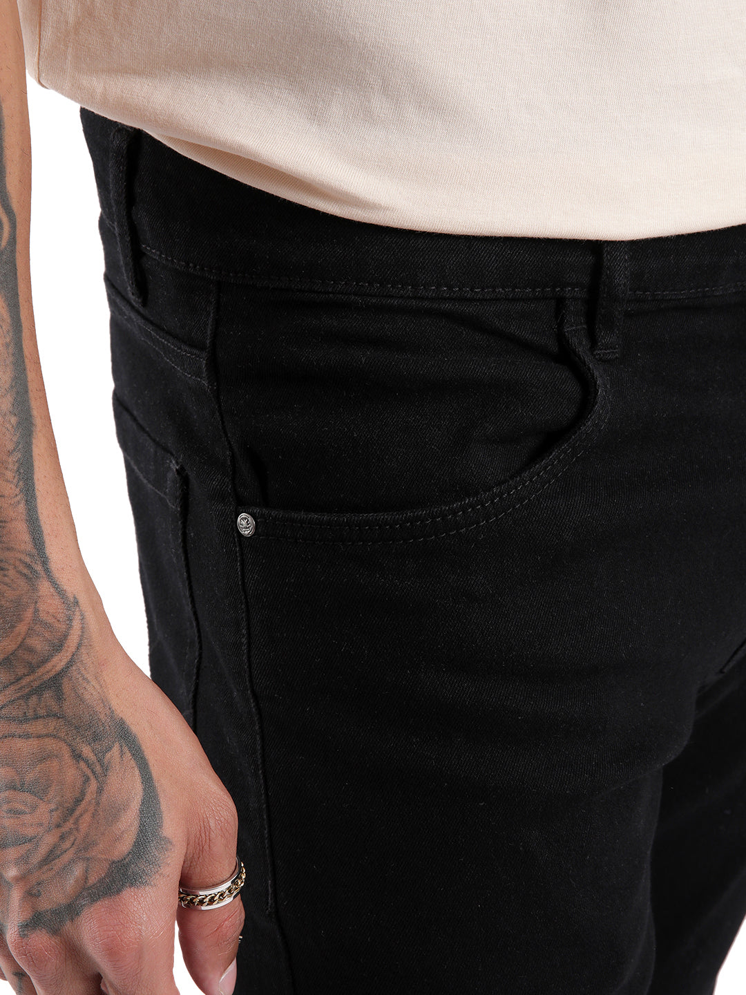 Elite Black Slim Fit Denim Jeans