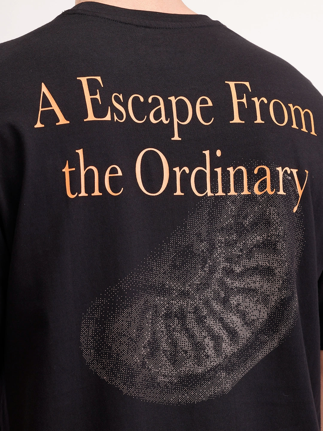 Oversized Back Printed T-shirt | Black