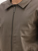 Solid Regular Fit Zipper Jacket | Olive