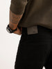 Solid Slim Fit Denim Jeans | Black