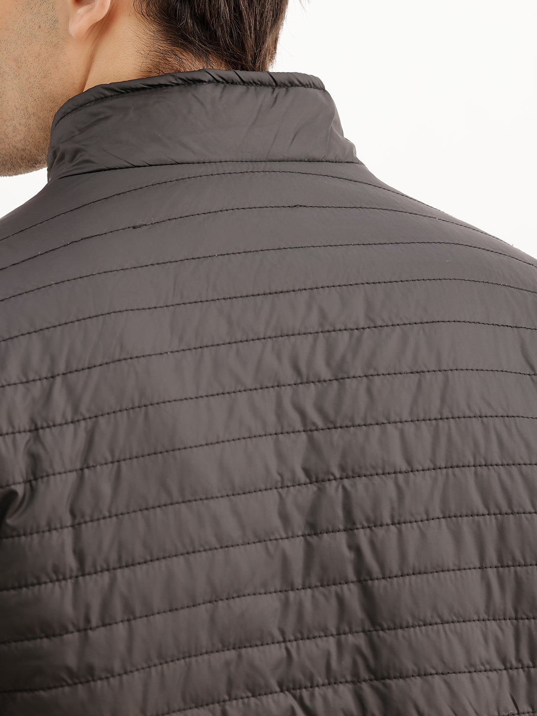 Solid Regular Fit Puffer Jacket | Black | WWJK6315F
