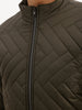 Solid Regular Fit Puffer Jacket | Olive