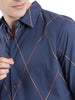 Diagonal Lines Navy Shirt