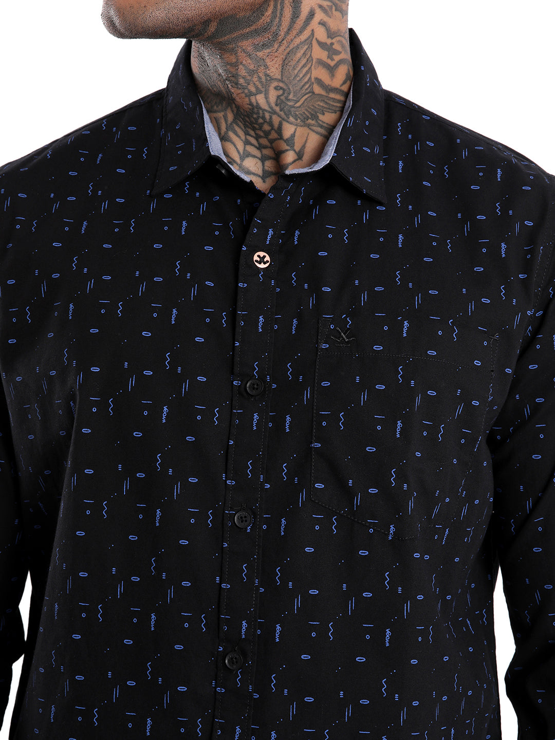 Classic Blue AOP Slim Fit Shirt