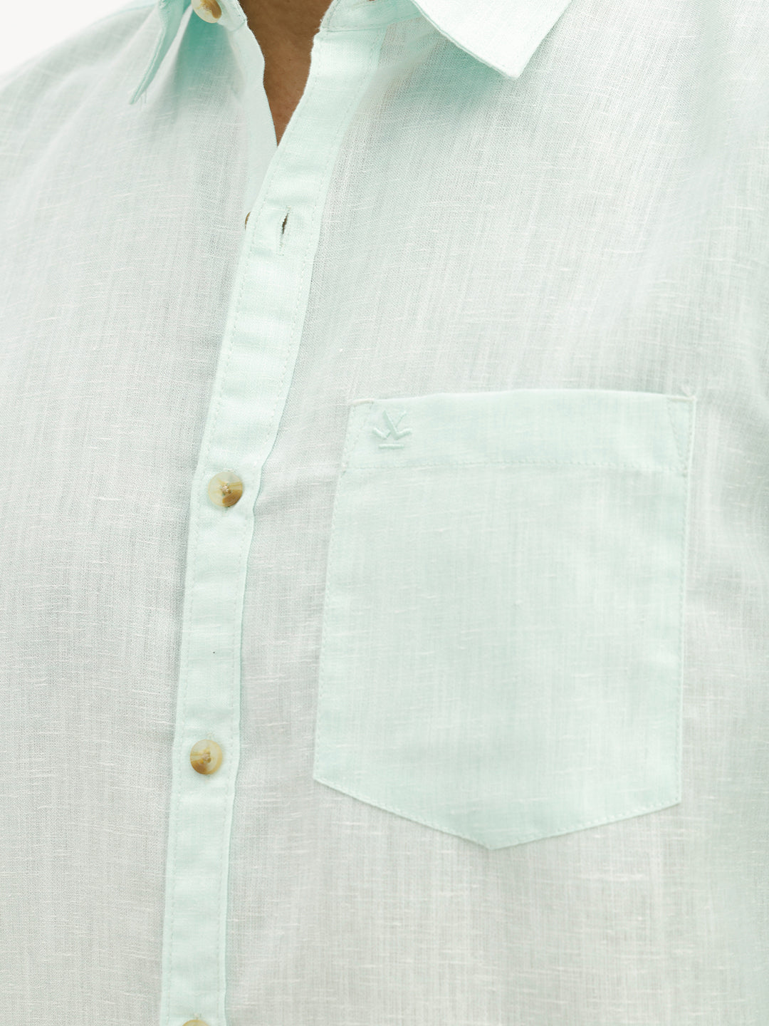 Solid Regular Fit Full Sleeve Shirt | Light Green
