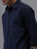 Satin Solid Navy Shirt