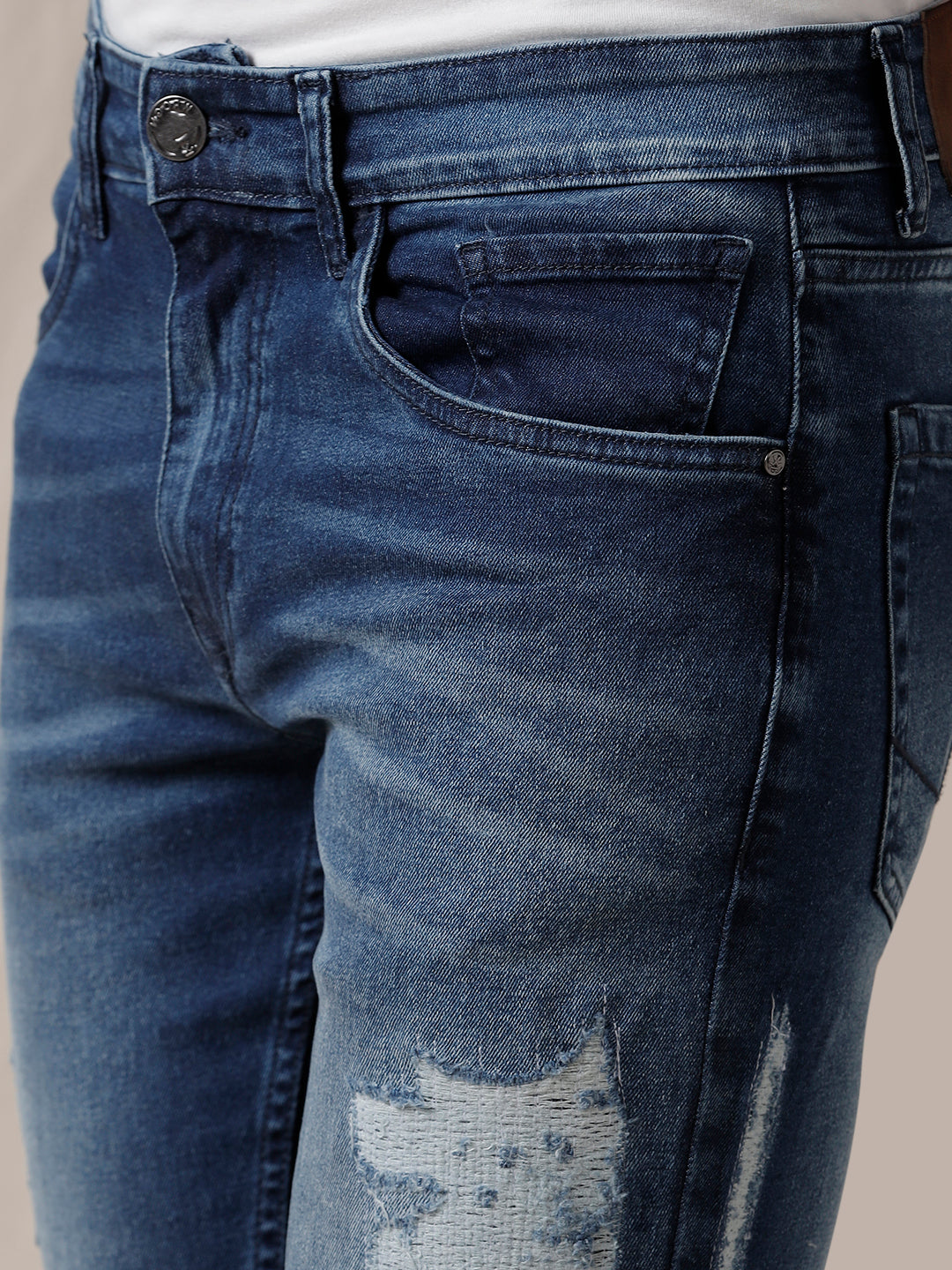 Distressed Wrogn Tapered Fit Jeans