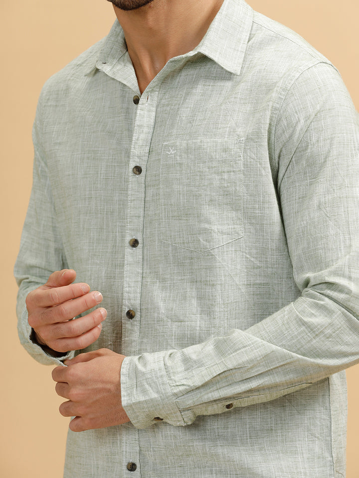 Casual Regular Fit Shirt | Green