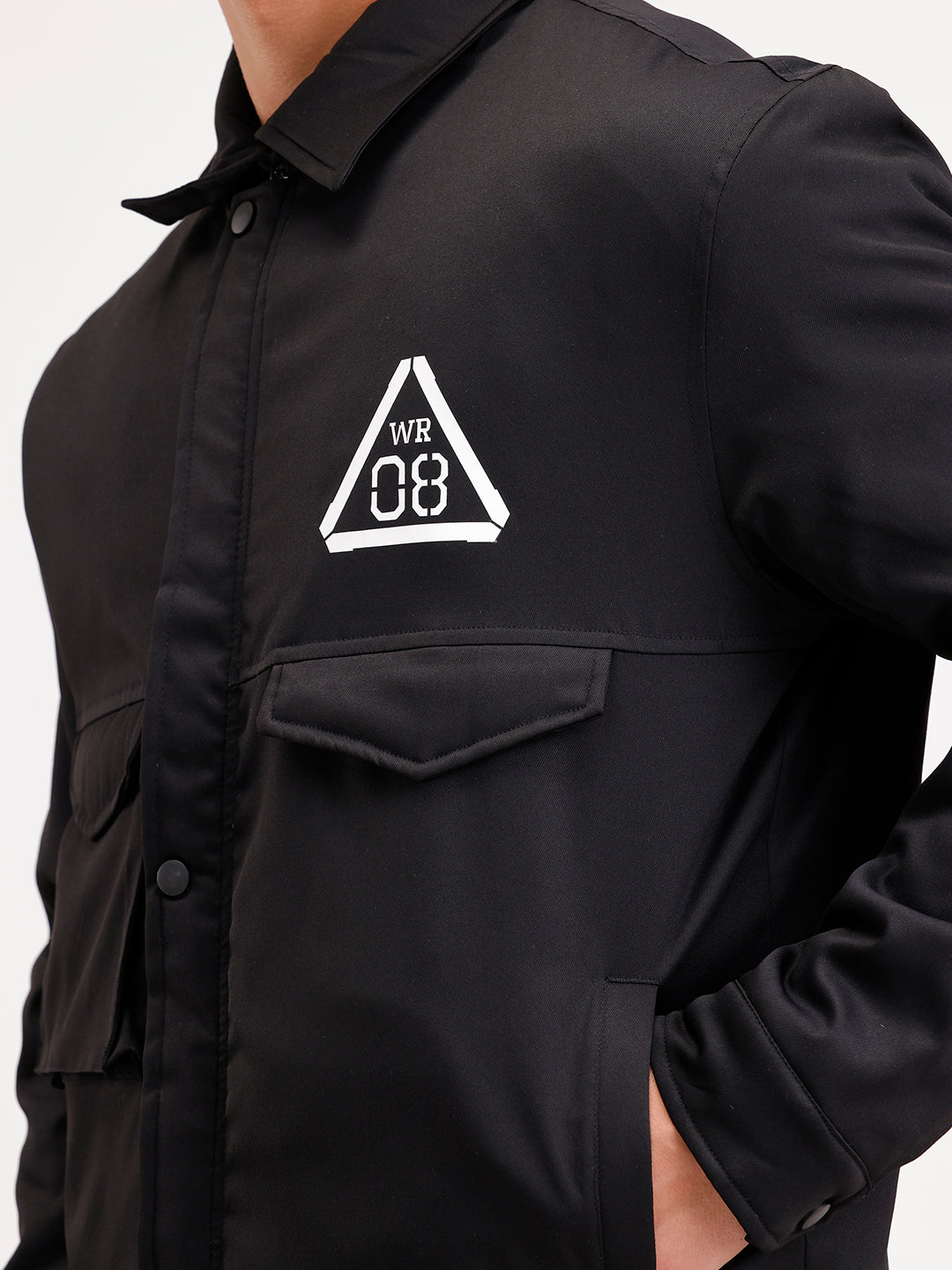 Comfort Fit Double Pocket Jacket  | Black