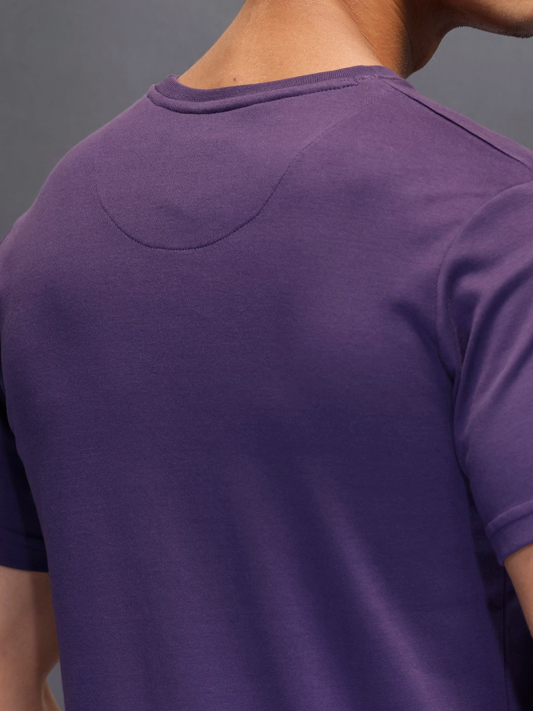 Men's Slim Fit Casual Graphic Tee  |  Purple
