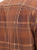 Slim Fit Checkered Corduroy Shirt | Brown