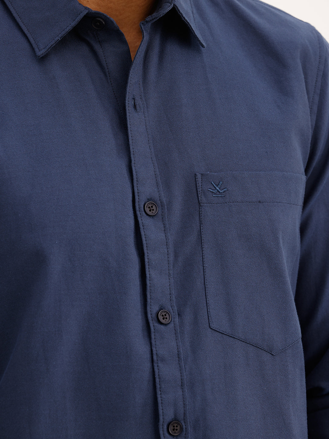 Solid Regular Fit Full Sleeve Shirt | Navy Blue | WWSH0885MAZ