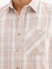 Slim Fit Checkered Shirt  | Pink
