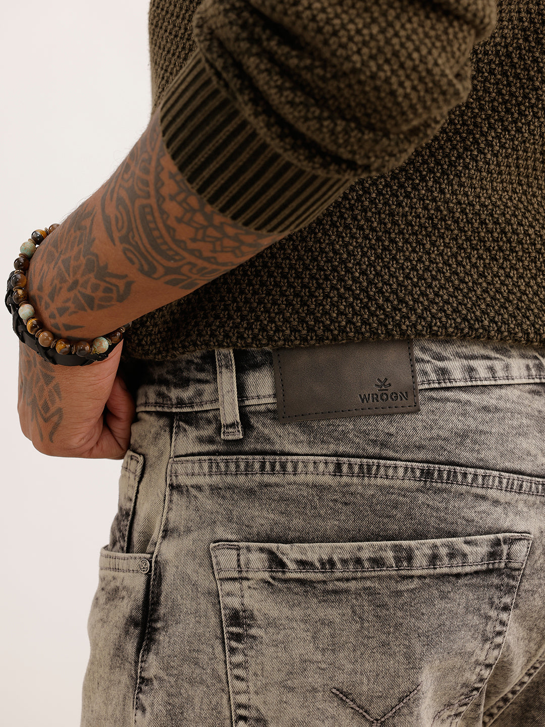 Washed Anti Fit Denim Jeans | Grey