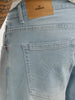 Washed Straight Fit Denim Jeans | Light Blue