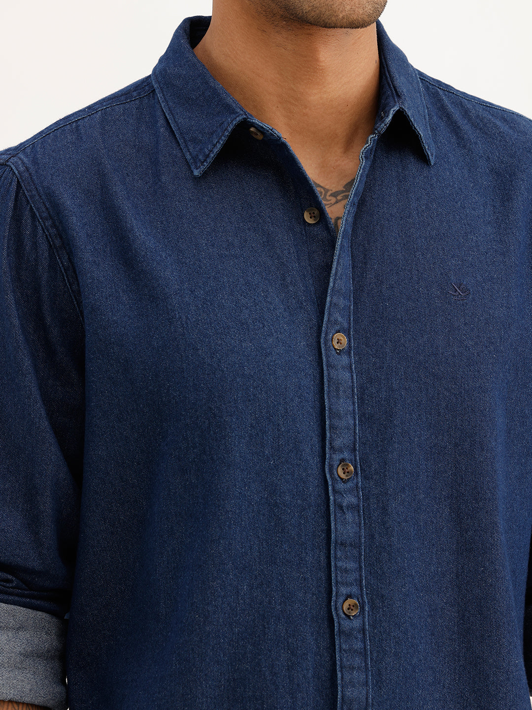 Classsic Slim Fit Denim Shirt | Blue