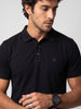 Classic Solid Polo T-Shirt | Black