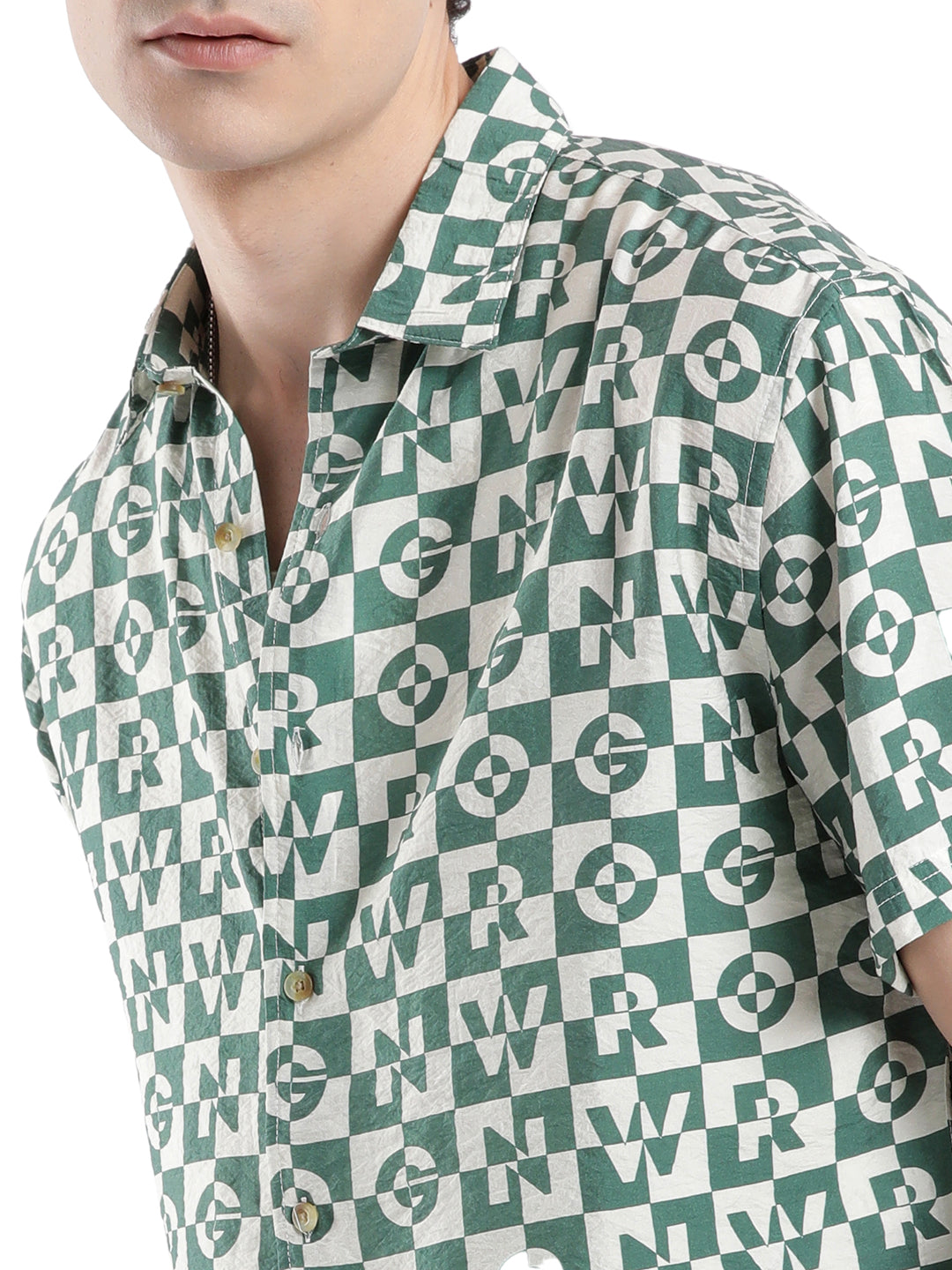 Green Abstract AOP Shirt