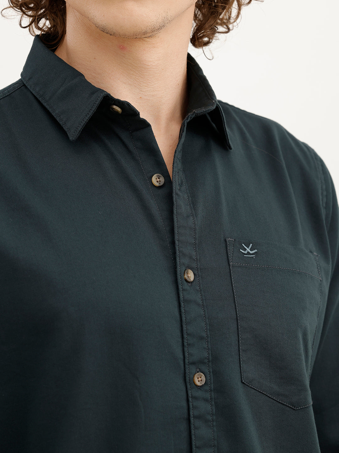 Solid Regular Fit Shirt | Olive
