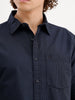 Striped Regular Fit Shirt | Dark Blue