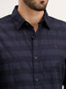 Regular Fit Striped Full Sleeve Shirt | Blue