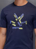 Classic Placement Printed T-Shirt   |  Navy Blue