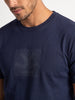 Slim Fit Placement Printed T-Shirt | Navy Blue
