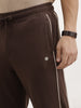 Regular Fit Double Stripe Jogger | Brown