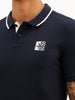 Slim Fit Tipping Collar Polo T-Shirt | Navy Blue